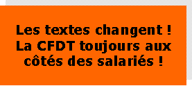 Les textes changent